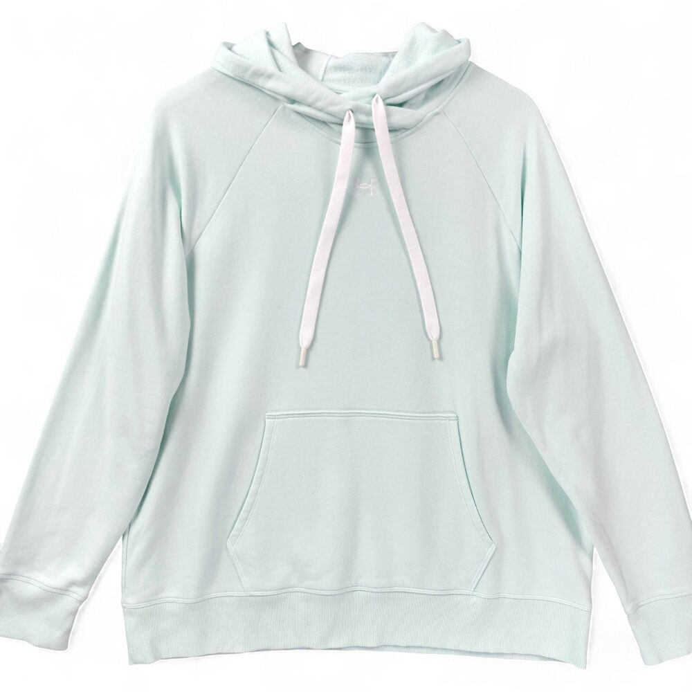 Under Armour Women’s Hoodie XL Mint Green Kangaroo Pocket Embroidered Logo